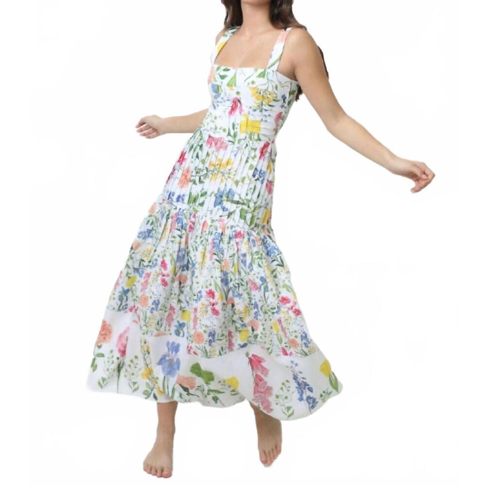NEW KLEID aithana maxi dress in mutligarden white